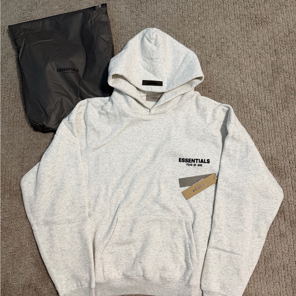 Essentials Fear of God Men's Light Gray Hoodie Sweatshirt size: small